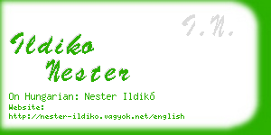 ildiko nester business card